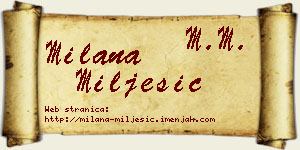Milana Milješić vizit kartica